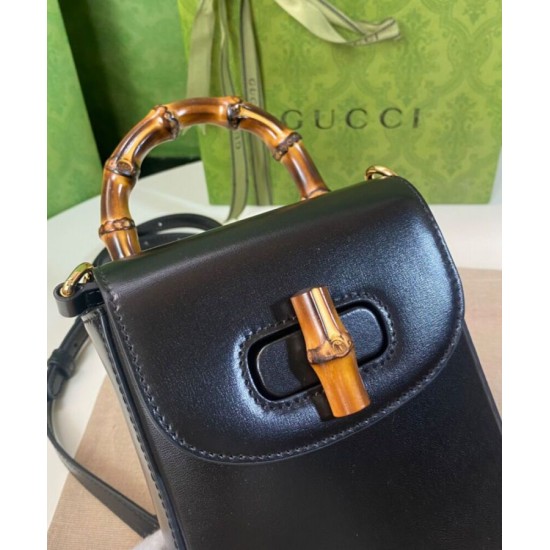 Replica Gucci Bamboo Mini Handbag 702106 Black Replica Gucci Bamboo Mini Handbag 702106 Black