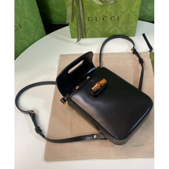 Replica Gucci Bamboo Mini Handbag 702106 Black Replica Gucci Bamboo Mini Handbag 702106 Black