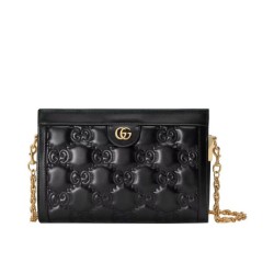 Replica Gucci Matelasse Leather Shoulder Bag 702200 Black