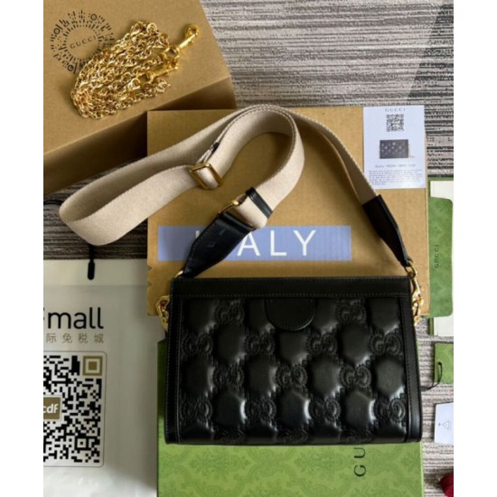 Fake Gucci Matelasse Leather Shoulder Bag 702200 Black Replica Replica Gucci Matelasse Leather Shoulder Bag 702200 Black