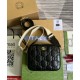 Replica Gucci GG Matelasse Leather Shoulder Bag 702234 Black Fake Gucci GG Matelasse Leather Shoulder Bag 702234 Black Replica