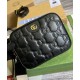 Replica Gucci GG Matelasse Leather Shoulder Bag 702234 Black Fake Gucci GG Matelasse Leather Shoulder Bag 702234 Black Replica