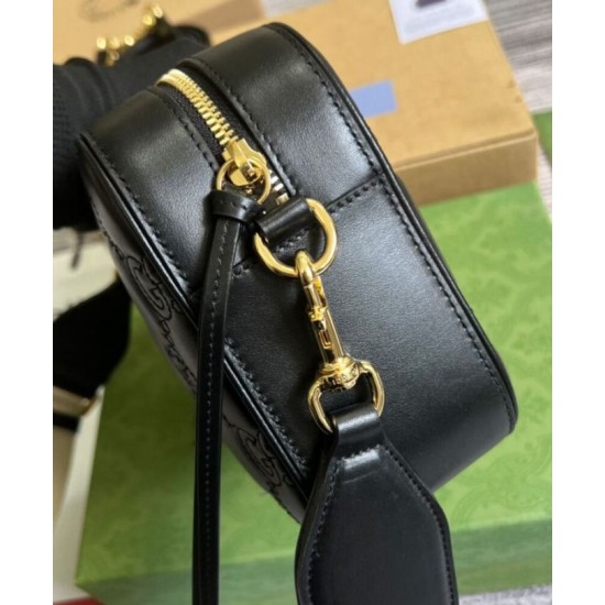 Replica Gucci GG Matelasse Leather Shoulder Bag 702234 Black Fake Gucci GG Matelasse Leather Shoulder Bag 702234 Black Replica
