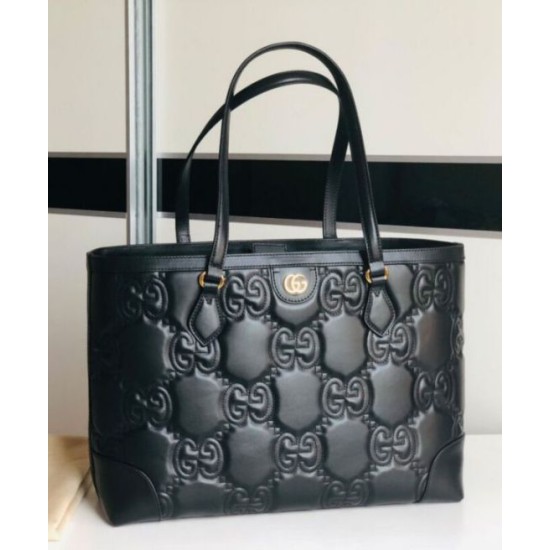 Replica Gucci GG Matelasse Leather Medium Tote 631685 Black Replica Gucci GG Matelasse Leather Medium Tote 631685 Black