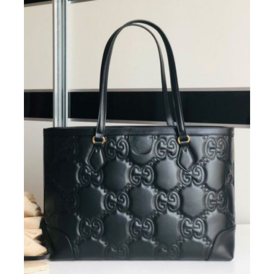 Replica Gucci GG Matelasse Leather Medium Tote 631685 Black Replica Gucci GG Matelasse Leather Medium Tote 631685 Black