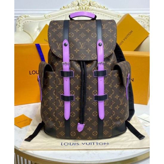Fake Louis Vuitton Christopher MM Backpack M46272 Purple Replica