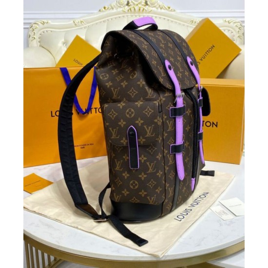 Fake Louis Vuitton Christopher MM Backpack M46272 Purple Replica