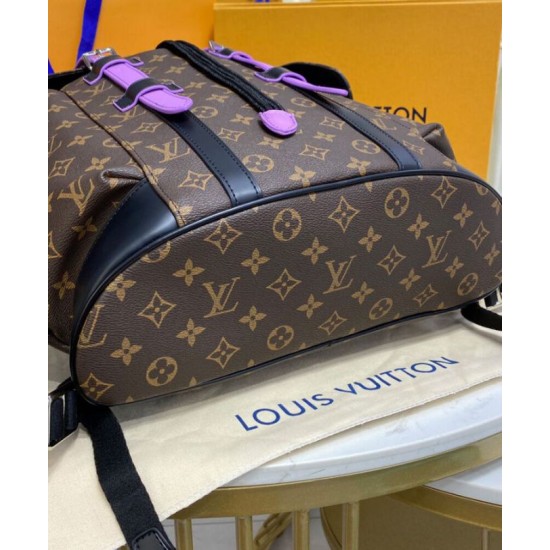 Fake Louis Vuitton Christopher MM Backpack M46272 Purple Replica