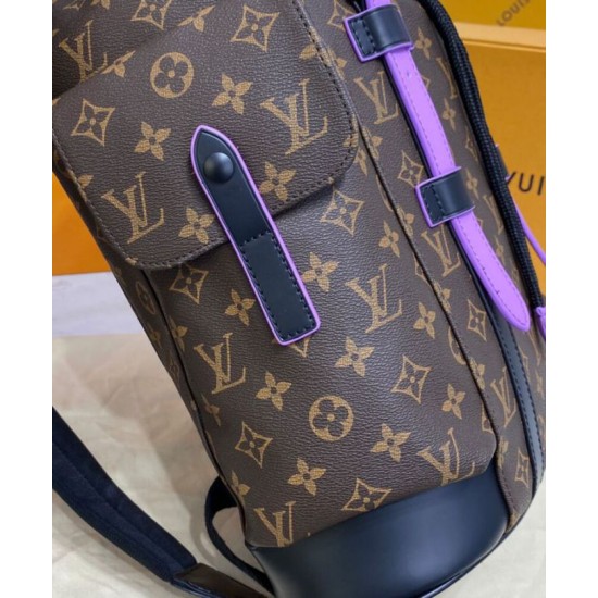Fake Louis Vuitton Christopher MM Backpack M46272 Purple Replica
