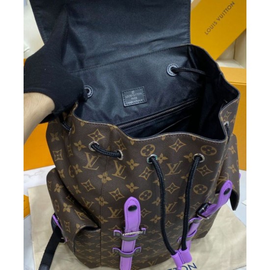 Fake Louis Vuitton Christopher MM Backpack M46272 Purple Replica