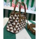Replica Prada Galleria Embroidered Jacquard Fabric Micro-bag Coffee Replica Prada Galleria Embroidered Jacquard Fabric Micro-bag Coffee