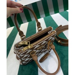 Replica Prada Galleria Embroidered Jacquard Fabric Micro-bag Coffee Replica Prada Galleria Embroidered Jacquard Fabric Micro-bag Coffee