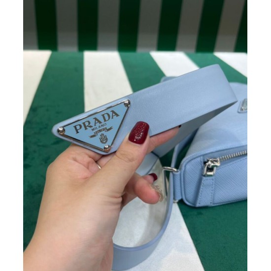 Replica Prada Saffiano Belt Bag Blue Replica Prada Saffiano Belt Bag Blue