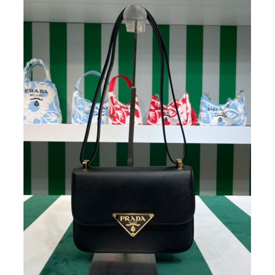 Replica Prada Saffiano Shoulder Bag Black Fake Prada Saffiano Shoulder Bag Black Replica