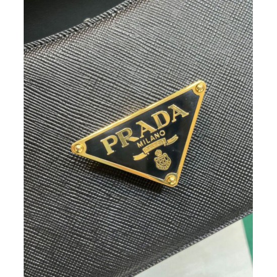 Replica Prada Saffiano Shoulder Bag Black Fake Prada Saffiano Shoulder Bag Black Replica