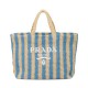 Fake Prada Large Raffia Tote Bag Blue Replica Fake Prada Large Raffia Tote Bag Blue Replica