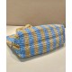 Fake Prada Large Raffia Tote Bag Blue Replica Fake Prada Large Raffia Tote Bag Blue Replica