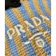 Fake Prada Large Raffia Tote Bag Blue Replica Fake Prada Large Raffia Tote Bag Blue Replica