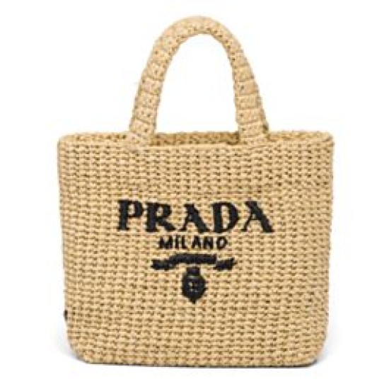 Replica Prada Small Raffia Tote Bag Apricot Replica Prada Small Raffia Tote Bag Apricot