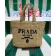 Replica Prada Small Raffia Tote Bag Apricot Replica Prada Small Raffia Tote Bag Apricot