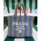 Replica Prada Small Raffia Tote Bag Blue Replica Prada Small Raffia Tote Bag Blue