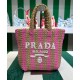 Replica Prada Small Raffia Tote Bag Peachblow Replica Prada Small Raffia Tote Bag Peachblow