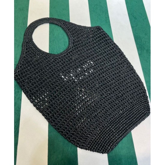 Fake Prada Raffia Tote Bag Black Replica Fake Prada Raffia Tote Bag Black Replica