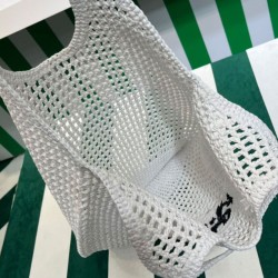 Replica Prada Raffia Tote Bag Cream