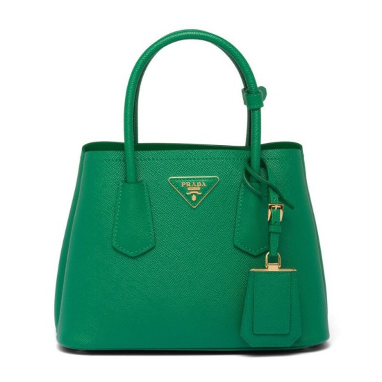 Replica Prada Double Saffiano Leather Mini Bag Green Replica Prada Double Saffiano Leather Mini Bag Green