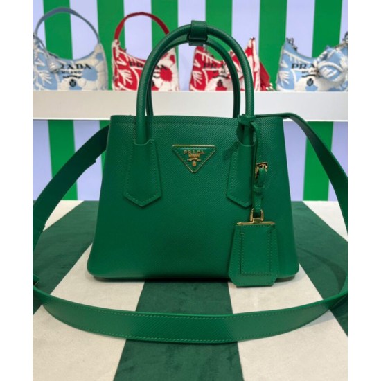 Replica Prada Double Saffiano Leather Mini Bag Green Replica Prada Double Saffiano Leather Mini Bag Green
