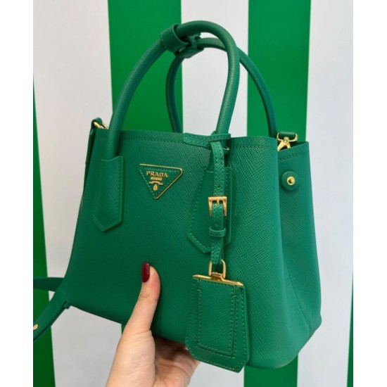 Replica Prada Double Saffiano Leather Mini Bag Green Replica Prada Double Saffiano Leather Mini Bag Green