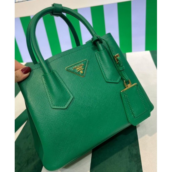 Replica Prada Double Saffiano Leather Mini Bag Green Replica Prada Double Saffiano Leather Mini Bag Green