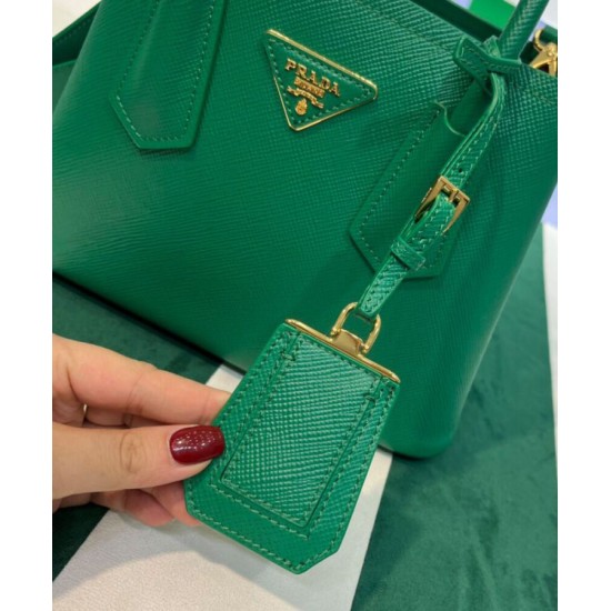 Replica Prada Double Saffiano Leather Mini Bag Green Replica Prada Double Saffiano Leather Mini Bag Green