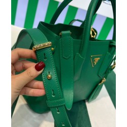 Replica Prada Double Saffiano Leather Mini Bag Green Replica Prada Double Saffiano Leather Mini Bag Green