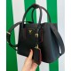 Replica Prada Double Saffiano Leather Mini Bag Black Fake Prada Double Saffiano Leather Mini Bag Black Replica