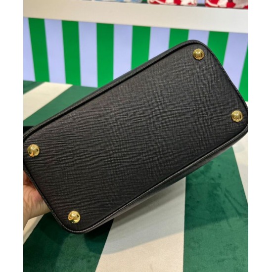 Replica Prada Double Saffiano Leather Mini Bag Black Fake Prada Double Saffiano Leather Mini Bag Black Replica