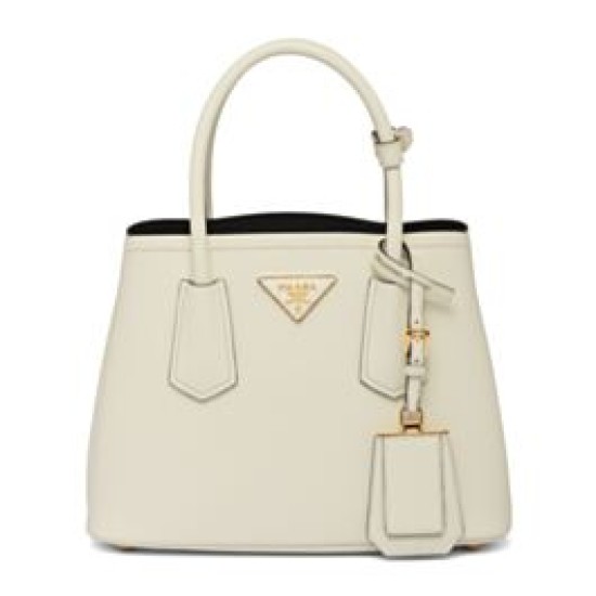Replica Prada Double Saffiano Leather Mini Bag Cream Replica Prada Double Saffiano Leather Mini Bag Cream