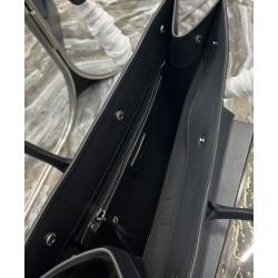 Fake YSL Saint Laurent Rive Gauche Small Tote Bag Black Replica Replica YSL Saint Laurent Rive Gauche Small Tote Bag Black