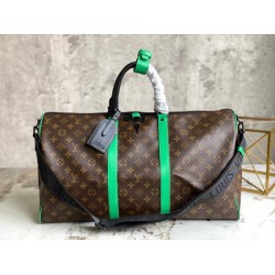 Replica Louis Vuitton Keepall Bandouliere 50 Bag Monogram Green M46259