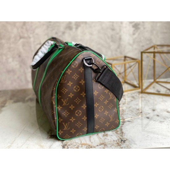 Replica Louis Vuitton Keepall Bandouliere 50 Bag Monogram Green M46259