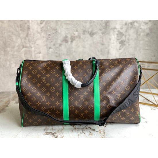Replica Louis Vuitton Keepall Bandouliere 50 Bag Monogram Green M46259