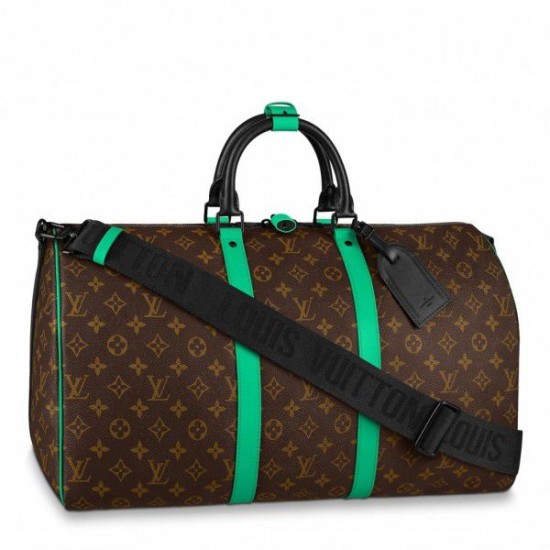 Replica Louis Vuitton Keepall Bandouliere 50 Bag Monogram Green M46259