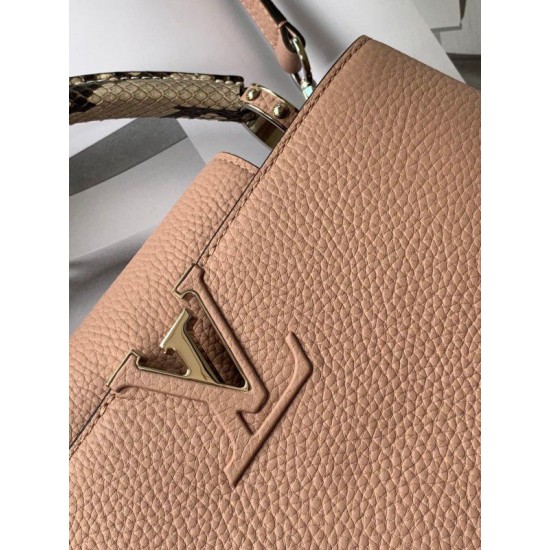 Fake Louis Vuitton Capucines MM Bag With Python Handle N92801 Replica