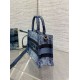 Fake Dior Mini Book Tote with Strap Blue Denim Oblique Jacquard Replica Fake Dior Mini Book Tote with Strap Blue Denim Oblique Jacquard Replica