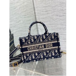Replica Dior Mini Book Tote with Strap Blue Dior Oblique Embroidery Fake Dior Mini Book Tote with Strap Blue Dior Oblique Embroidery Replica