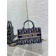 Replica Dior Mini Book Tote with Strap Blue Dior Oblique Embroidery Fake Dior Mini Book Tote with Strap Blue Dior Oblique Embroidery Replica