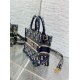 Replica Dior Mini Book Tote with Strap Blue Dior Oblique Embroidery Fake Dior Mini Book Tote with Strap Blue Dior Oblique Embroidery Replica