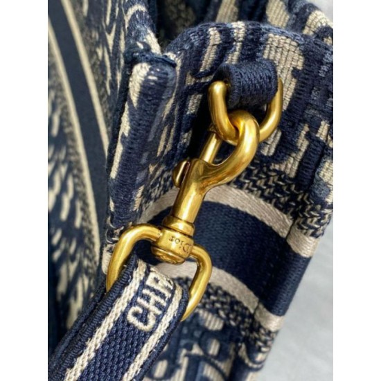 Replica Dior Mini Book Tote with Strap Blue Dior Oblique Embroidery Fake Dior Mini Book Tote with Strap Blue Dior Oblique Embroidery Replica