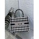 Fake Dior Small Book Tote Bag Micro Houndstooth Embroidery Replica Replica Dior Small Book Tote Bag Micro Houndstooth Embroidery