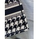 Fake Dior Small Book Tote Bag Micro Houndstooth Embroidery Replica Replica Dior Small Book Tote Bag Micro Houndstooth Embroidery
